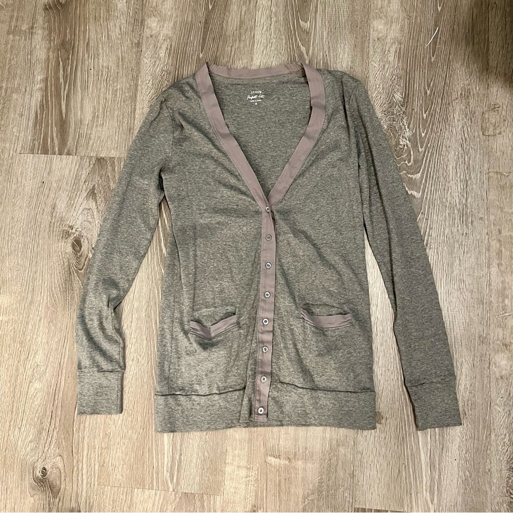 J. Crew The Perfect Fit Cardigan - Grey
